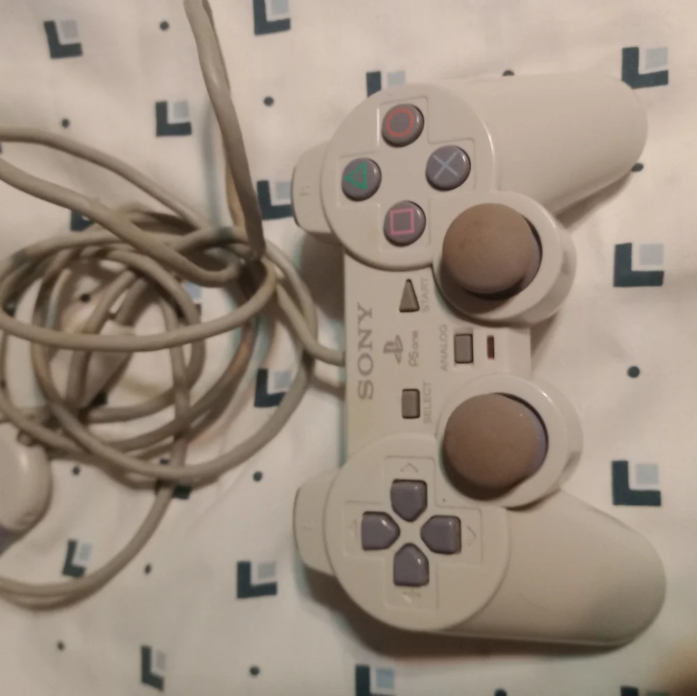 Sony Playstation SCPH-110 DualShock Analog Controller Light Grey OEM PS1 PSone